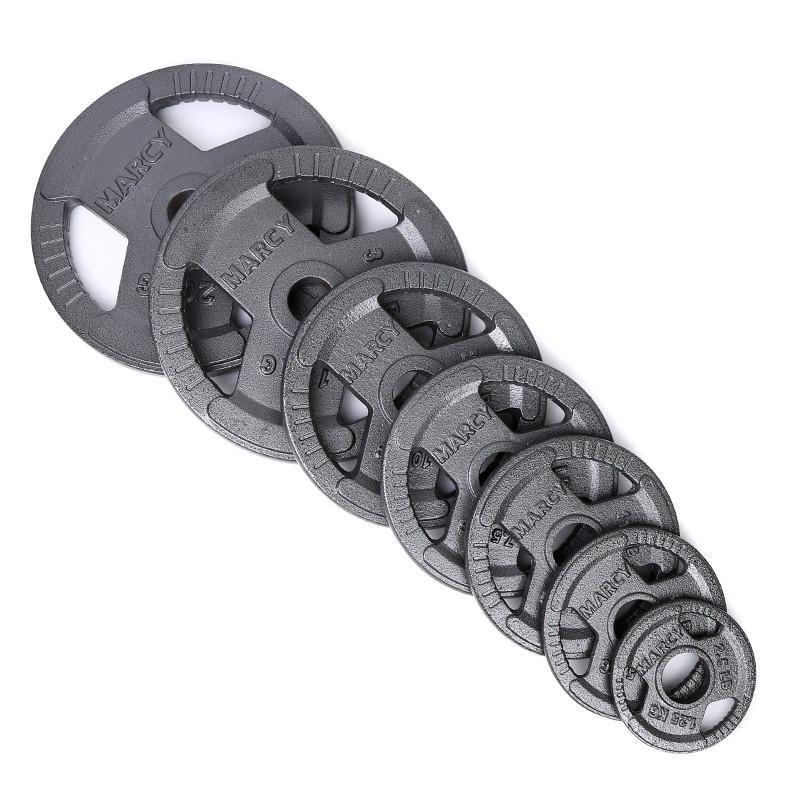 Tri-grip Cast Iron Weight Plates (1.25KG - 20KG) - Olympic Size - DirectHomeGym