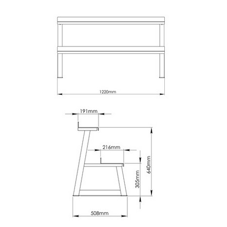 Kettlebells Storage Shelf Rack (2 Tier) - DirectHomeGym