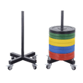 Mobile Vertical Olympic Plates Storage Rack - DirectHomeGym